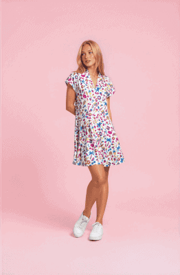 Vestido corto botones in the beach