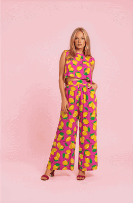 Pantalón fluido limonada