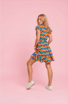 Alternative view of Vestido corto cruzado zigzag