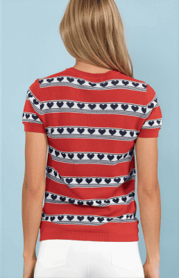 Alternative view of Jersey manga corta Adela corazones