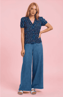 Camisa manga corta lunares colores