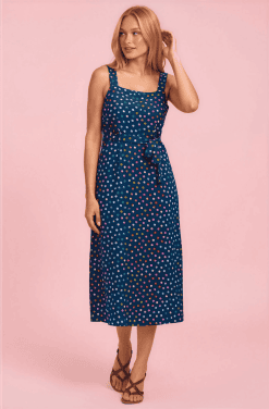 Vestido midi lunares colores