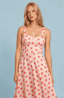 Vestido Nelly fresa rosa