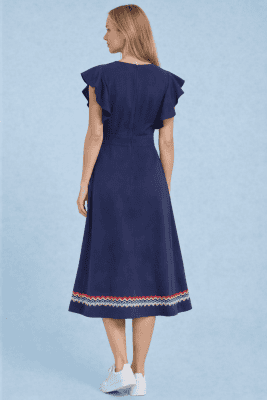 Alternative view of Vestido Seaside azul
