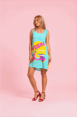 Alternative view of Vestido mini tirante ancho vespa