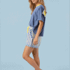 Short Laura azul