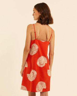 Alternative view of Vestido tirantes con bordado caracolas