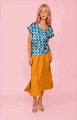 Alternative view of Blusa manga corta raquetas