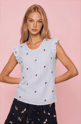 Alternative view of Blusa fresas bordadas