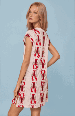 Alternative view of Vestido corto langostas bordadas