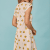 Vestido corto flores amarillas