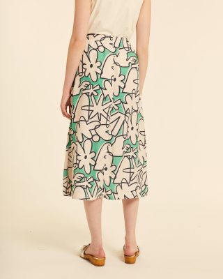 Alternative view of Falda midi estampado artístico lazo