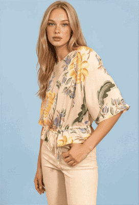 Blusa flores amarillas