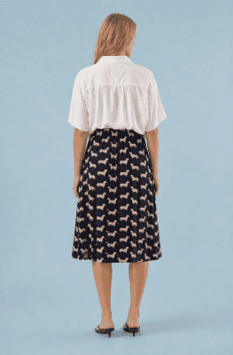 Alternative view of Falda midi marino perritos